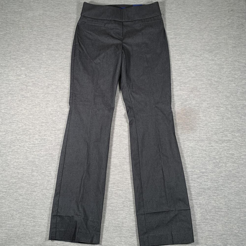 Apt 9 Pants Womens 6 Gray Brynn Faux Denim Bootcut Pull On Stretch Dress Career